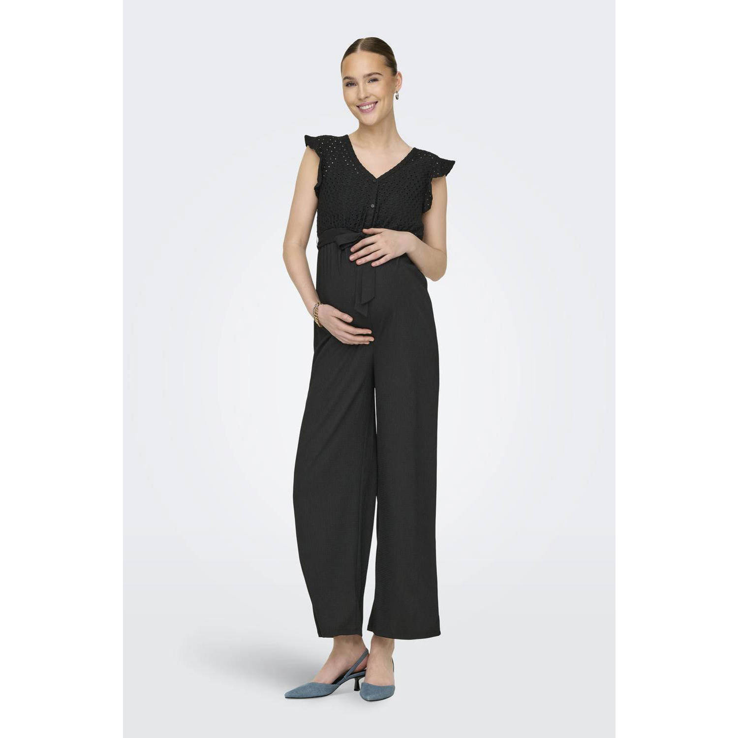 ONLY MATERNITY zwangerschapsjumpsuit OLMELISA zwart