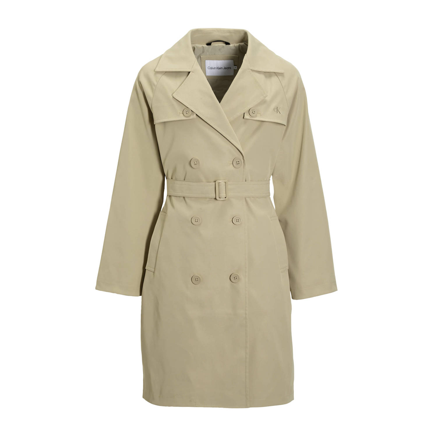 Calvin Klein coat RAE beige Jas Meisjes Polyester Reverskraag Effen 128