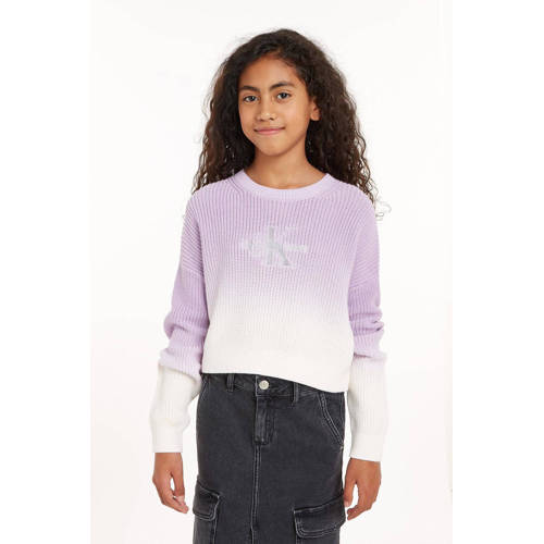 Calvin Klein trui lila/wit afbeelding