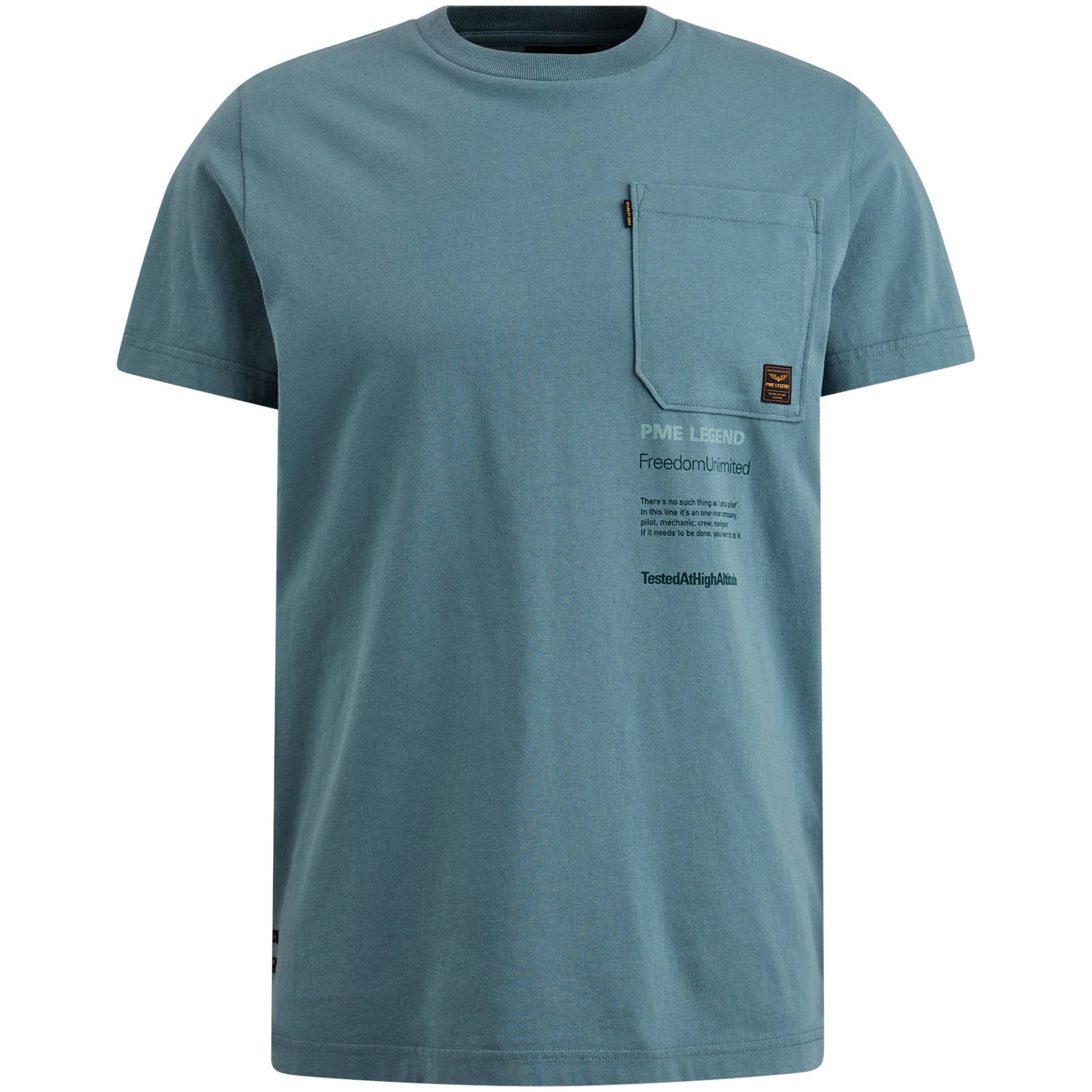 PME LEGEND Heren Polo's & T-shirts Short Sleeve R-neck Play Single Jersey Groen