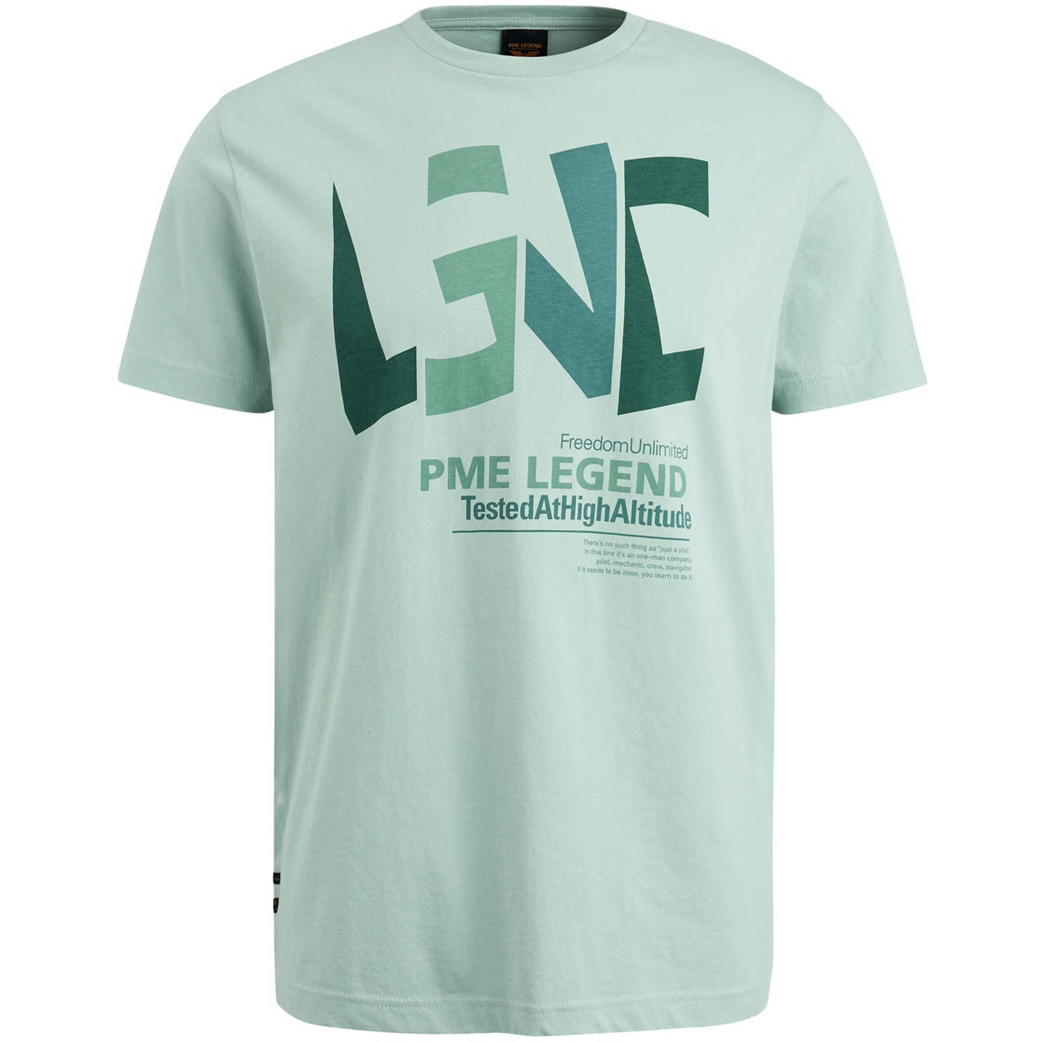 PME LEGEND Heren Polo's & T-shirts Short Sleeve R-neck Single Jersey Mint
