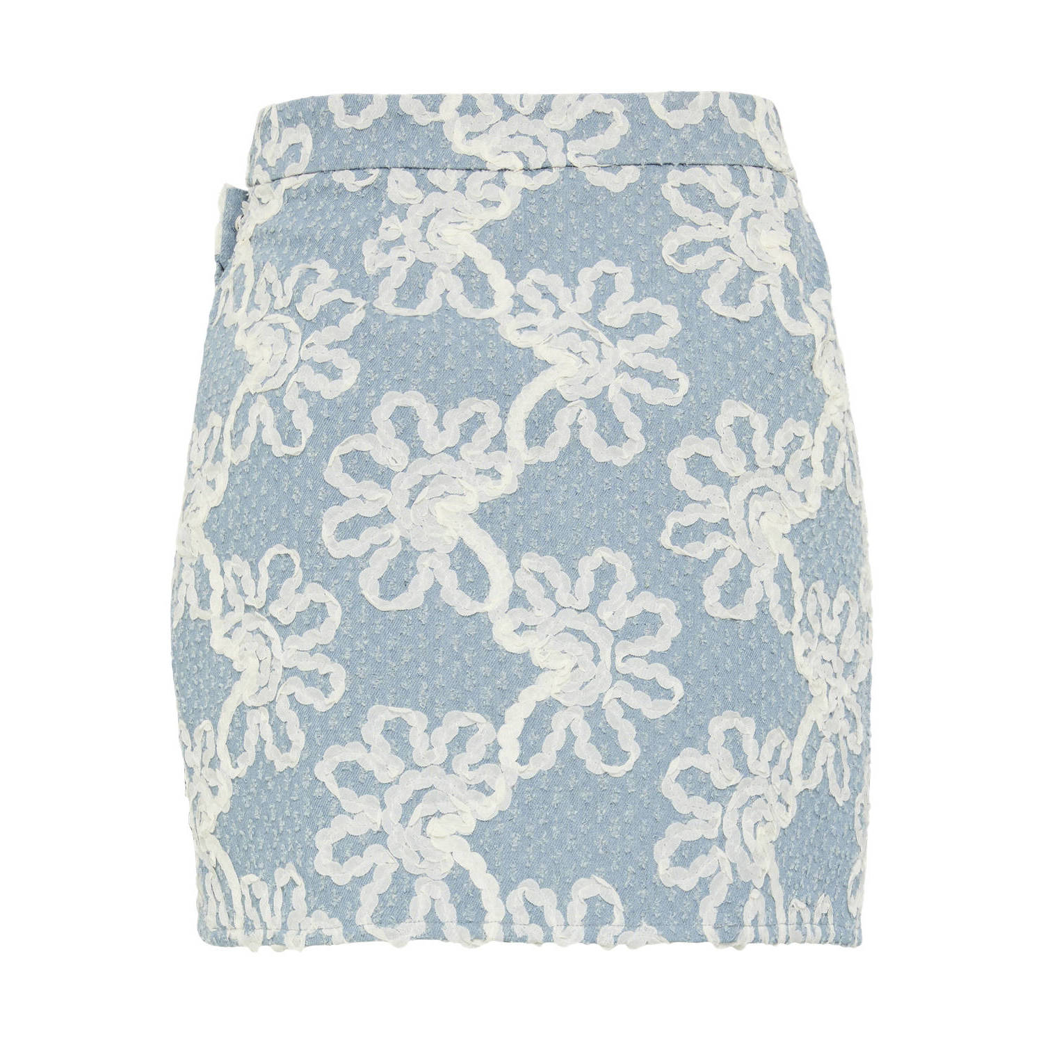 PIECES denim spijkerrok light blue denim