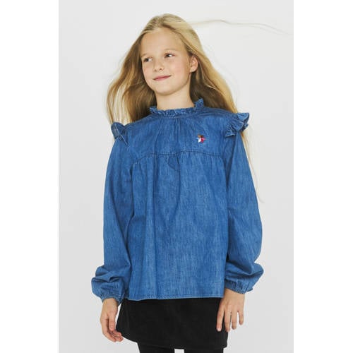 Me & My Monkey Top Roanne met borduursel blauw afbeelding