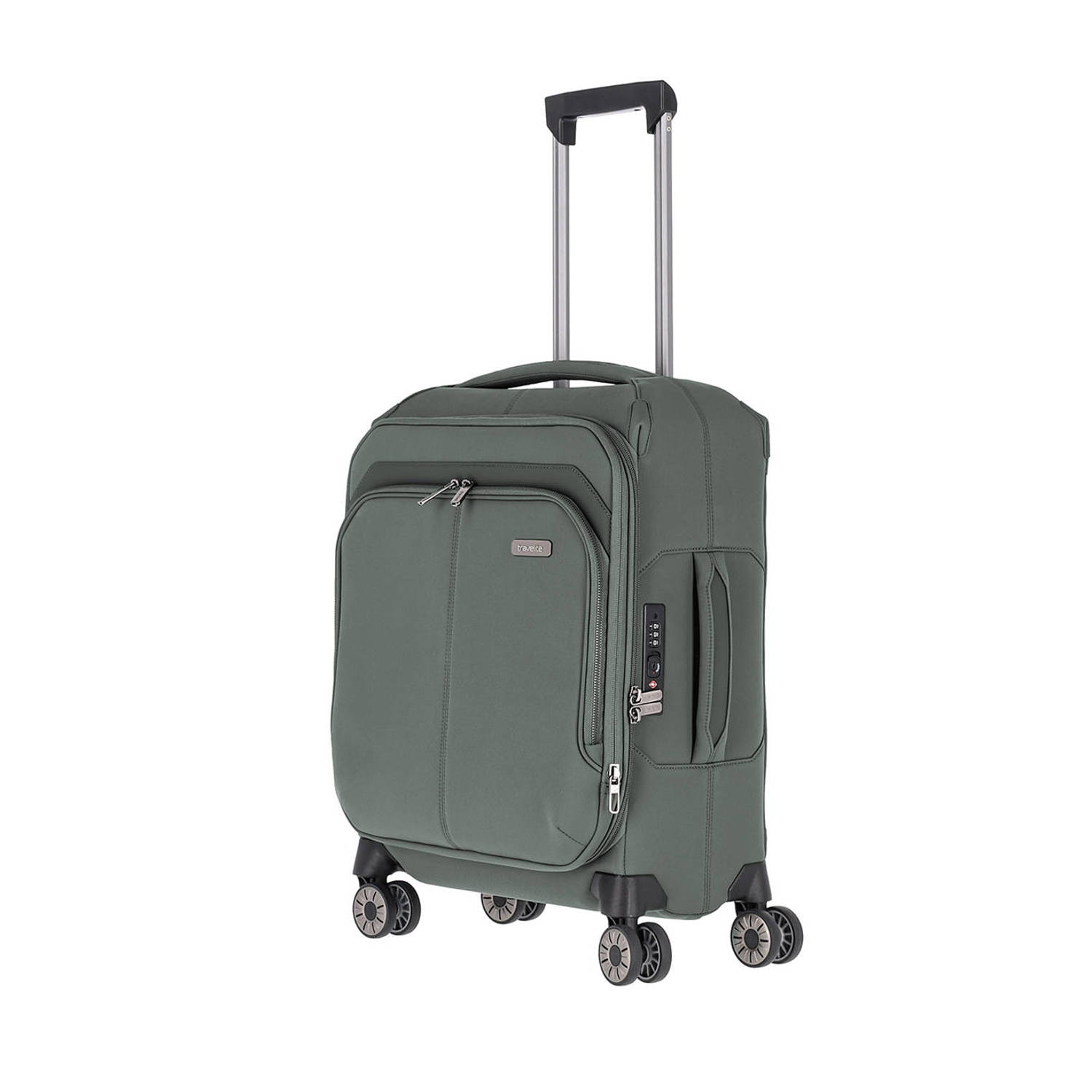 Travelite trolley Priima 55 cm. Expandable groen