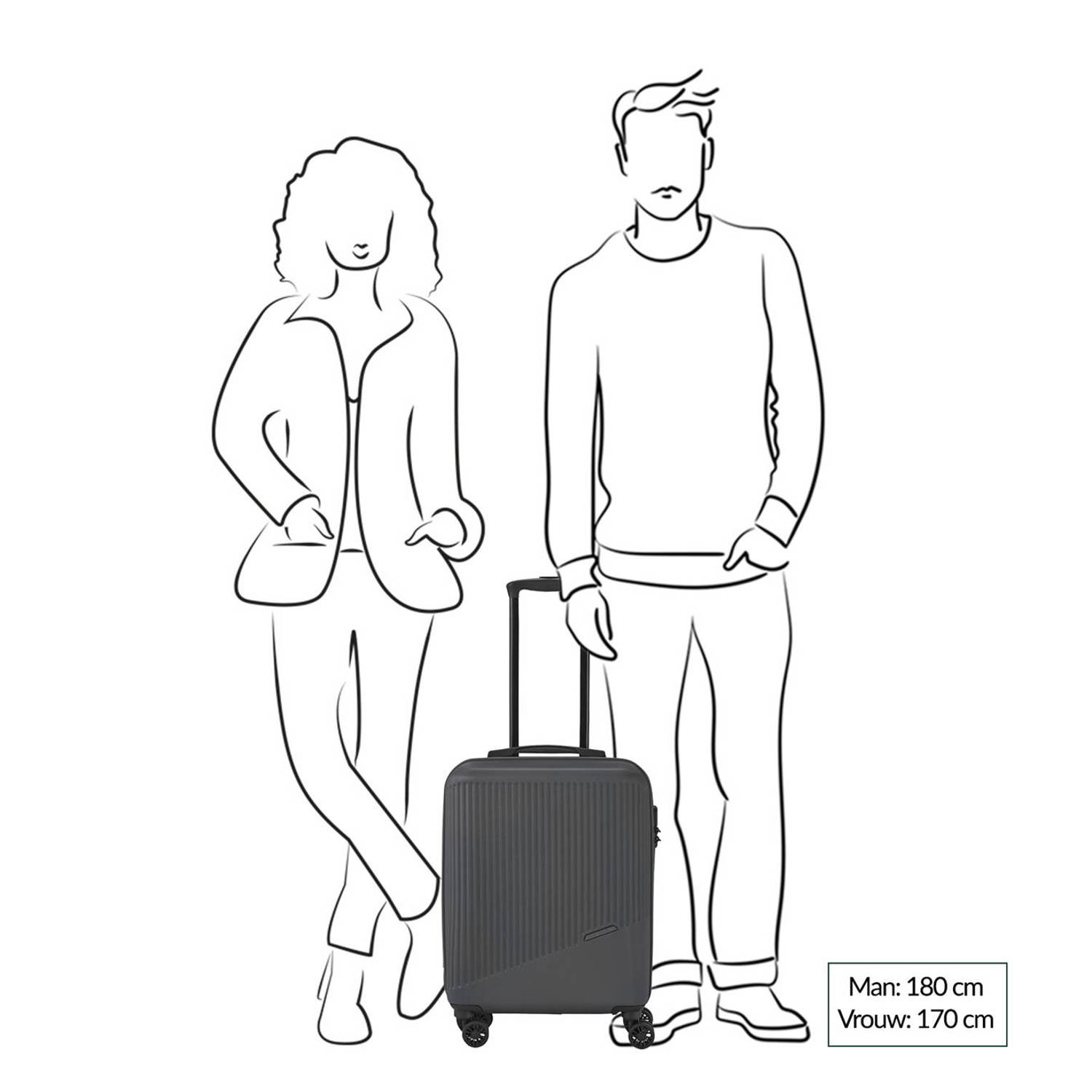 Travelite trolley Bali 55 cm. mintgroen