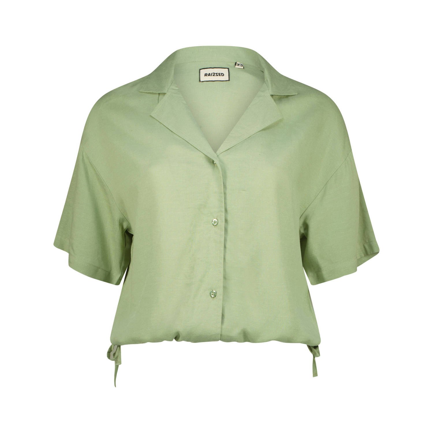 Raizzed blouse groen