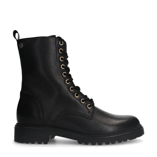 zwarte veterboots dames