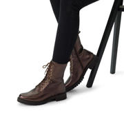 thumbnail: No Stress   leren veterboots brons