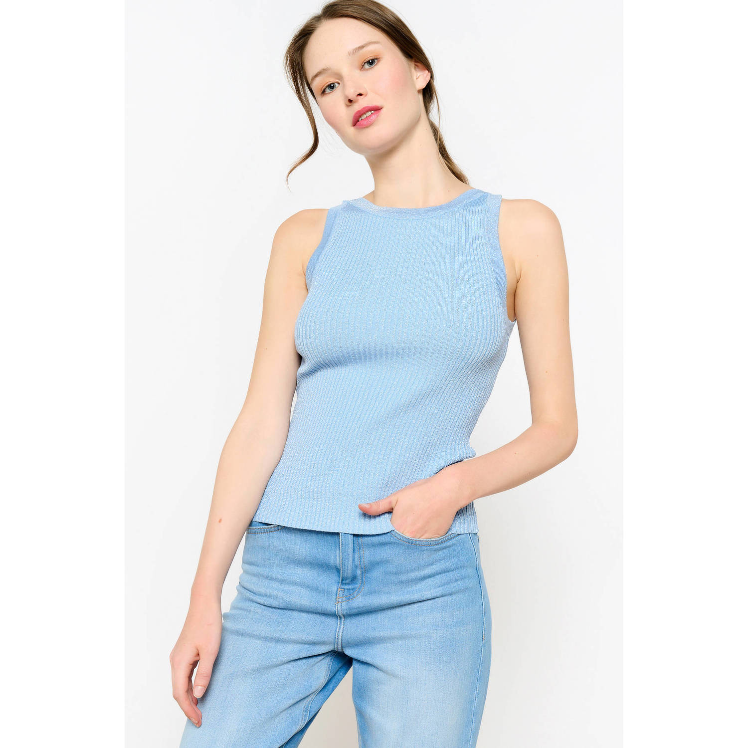 LOLALIZA Exclusive top blue pastel