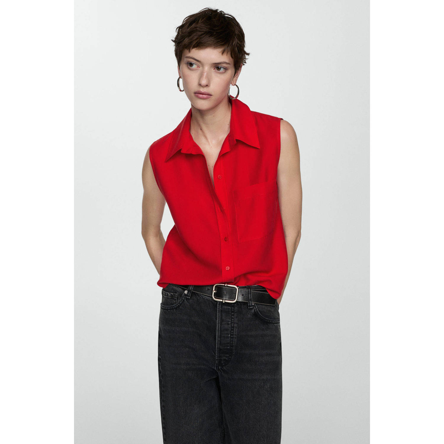 Mango blouse rood