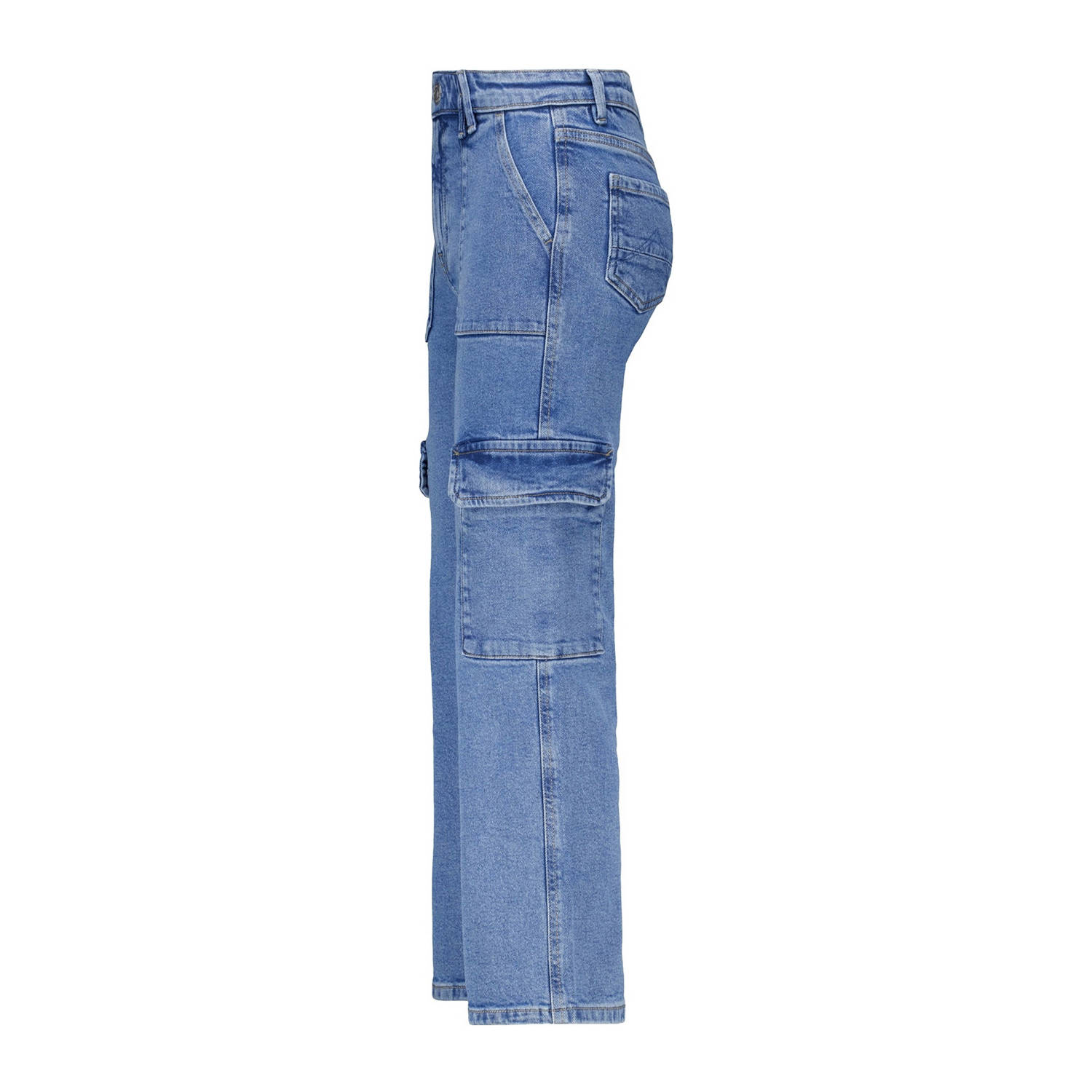 America Today cargobroek medium blue denim