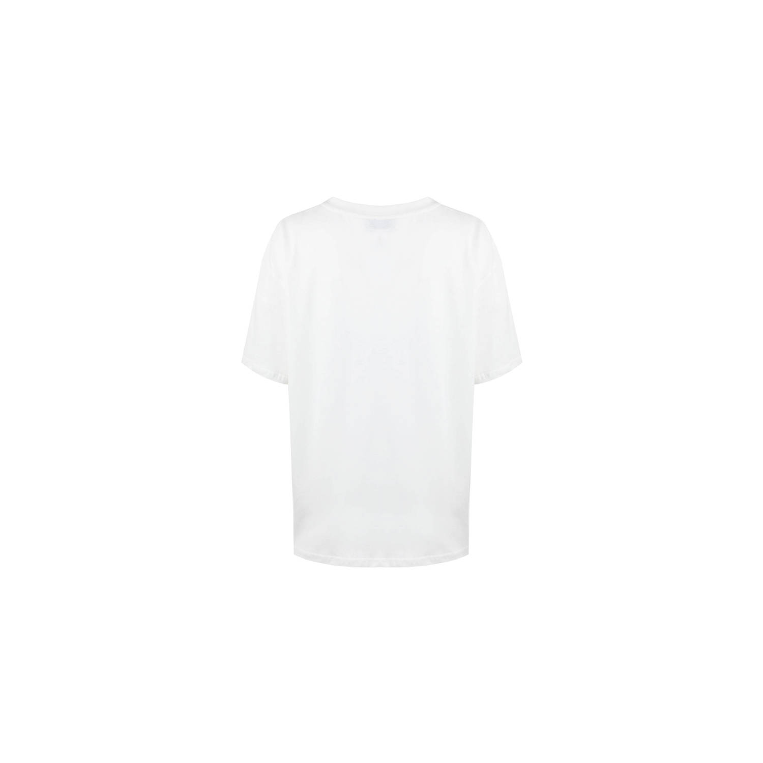 FLURESK T-shirt Stelle met tekst ecru lila