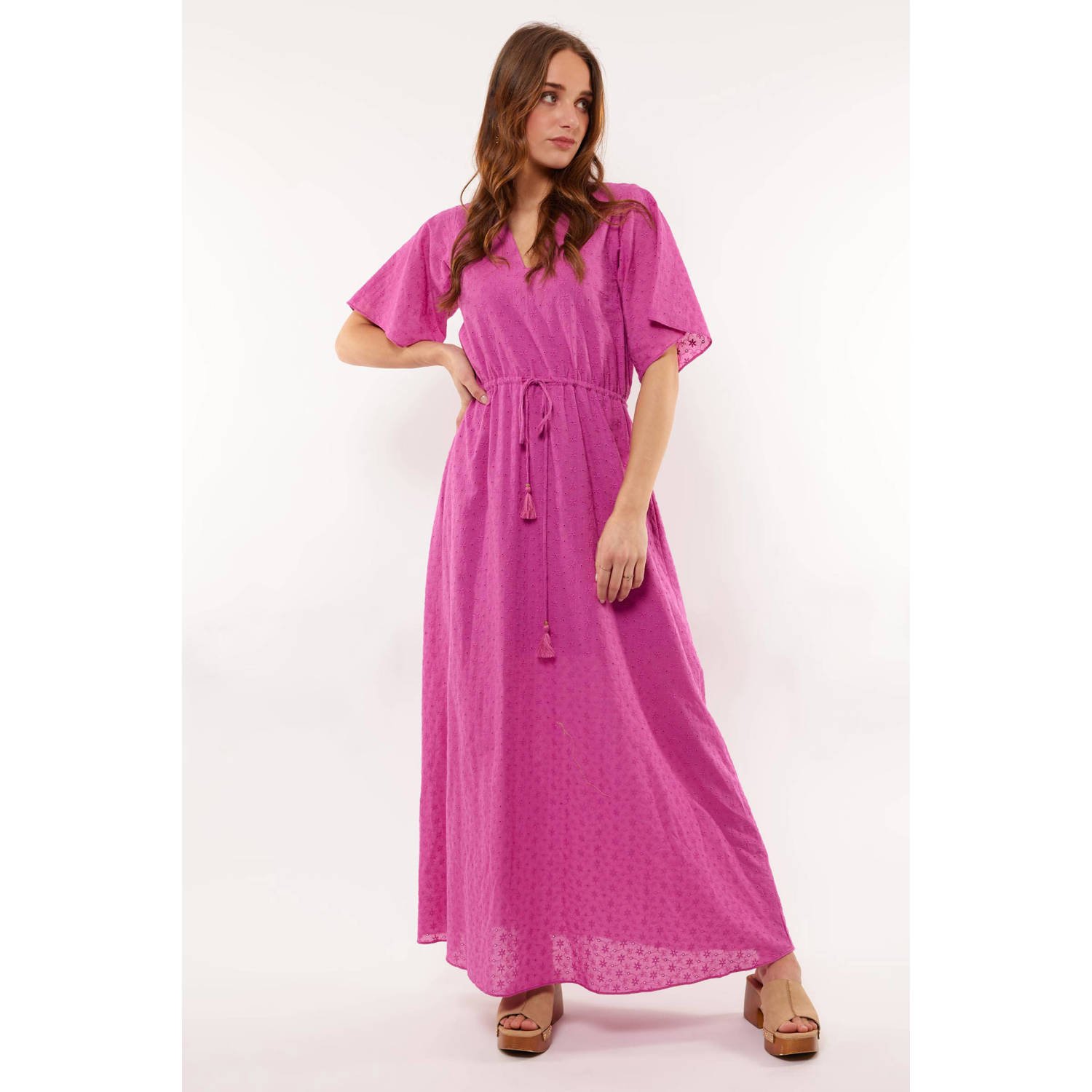 FLURESK maxi jurk Cher fuchsia
