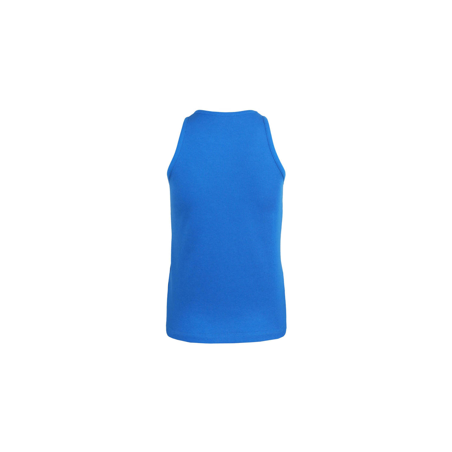 FLURESK ribgebreide top Awena blauw