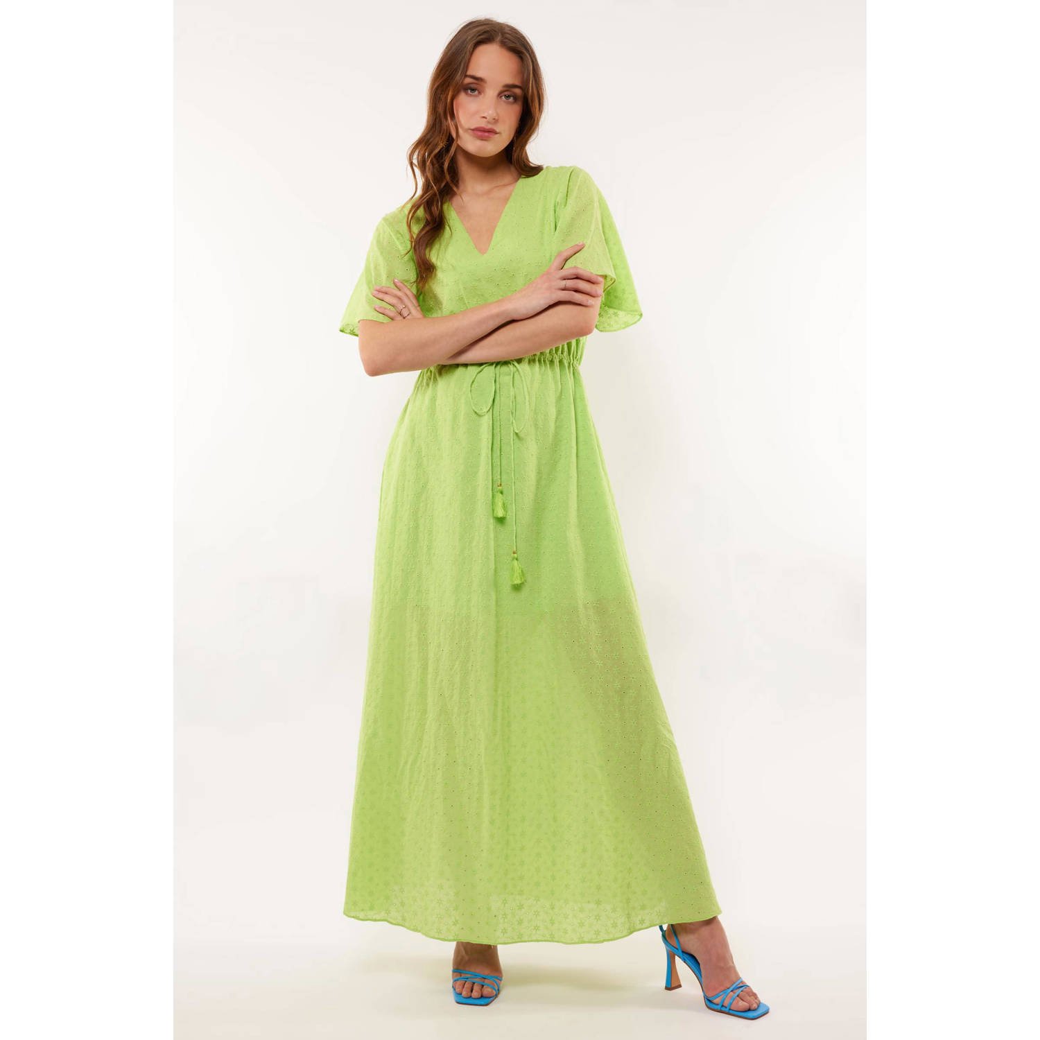 FLURESK maxi jurk Cher lichtgroen