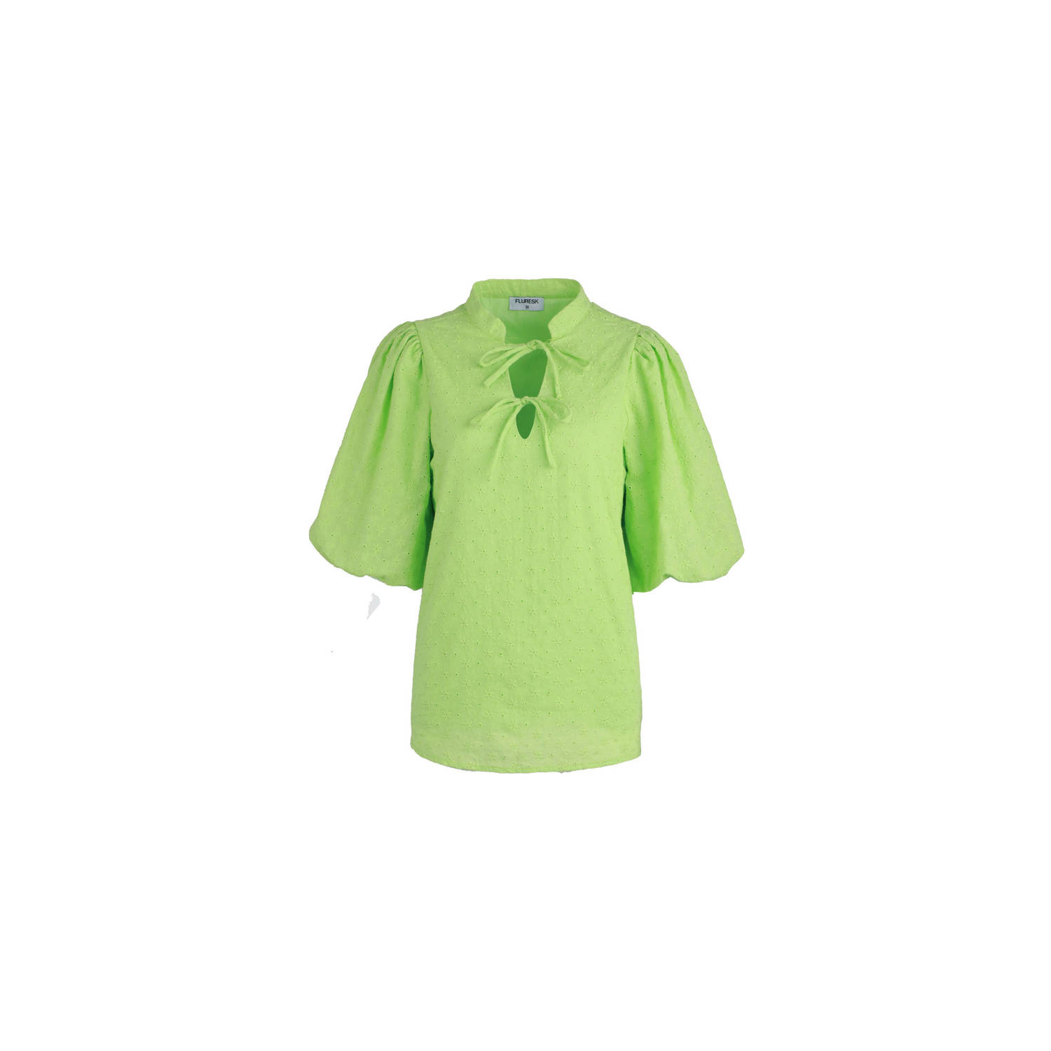 FLURESK blousetop Solina lichtgroen