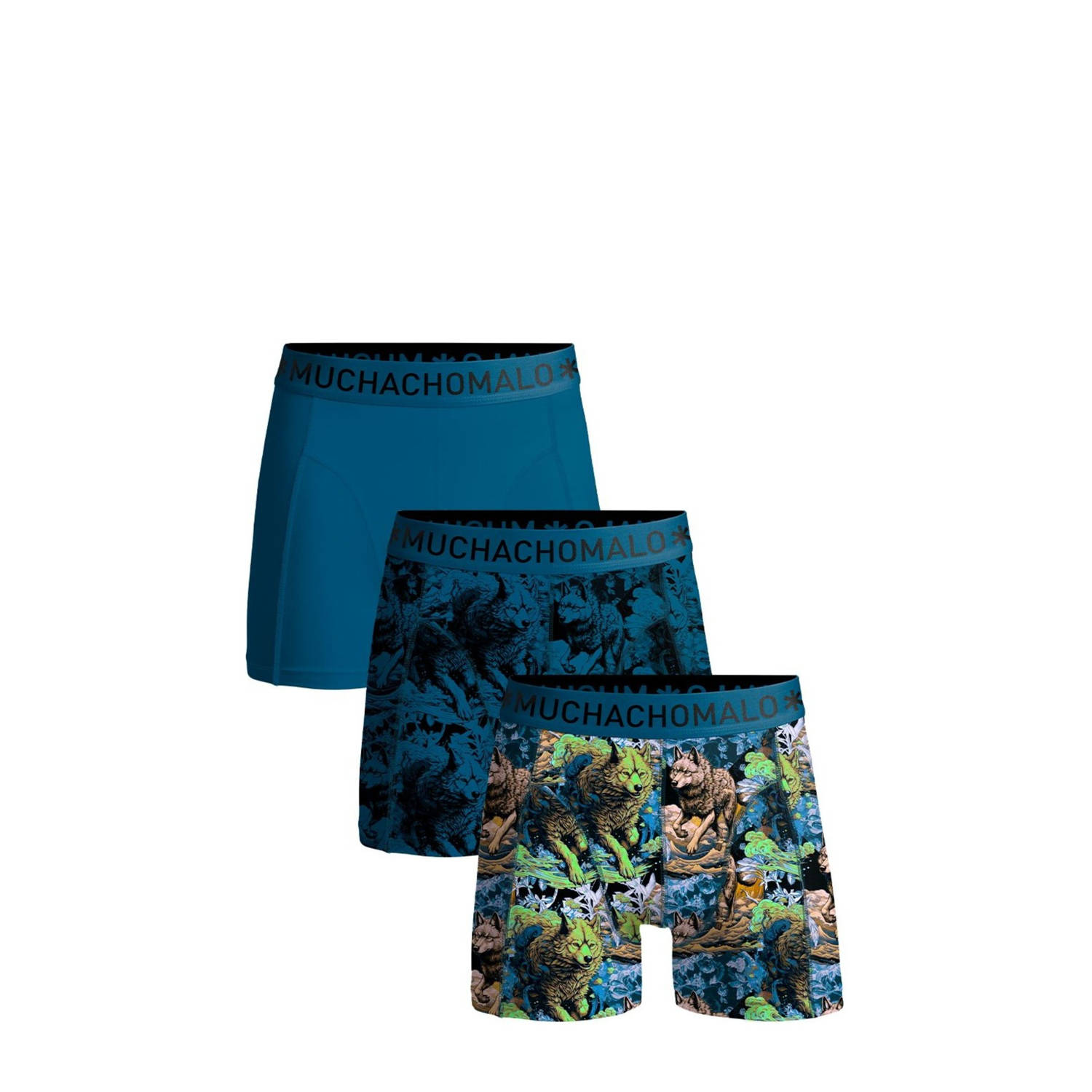 Muchachomalo boxershort Wolfy (set van 3)