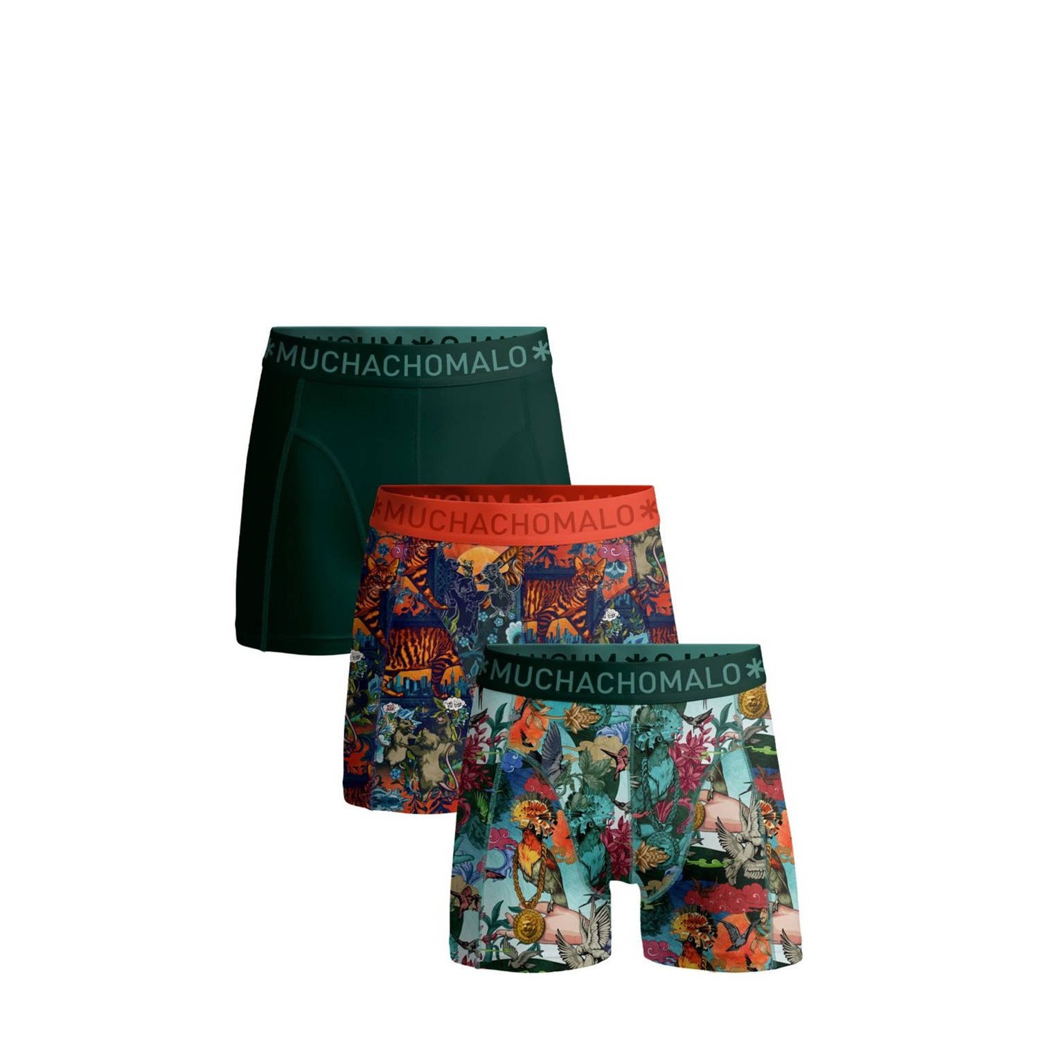 Muchachomalo boxershort Birdcat (set van 3)