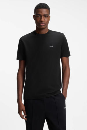regular fit T-shirt zwart