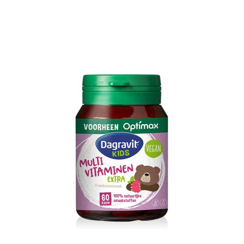 Dagravit Kids Multivitaminen Extra framboos - 60 kauwtabletten afbeelding
