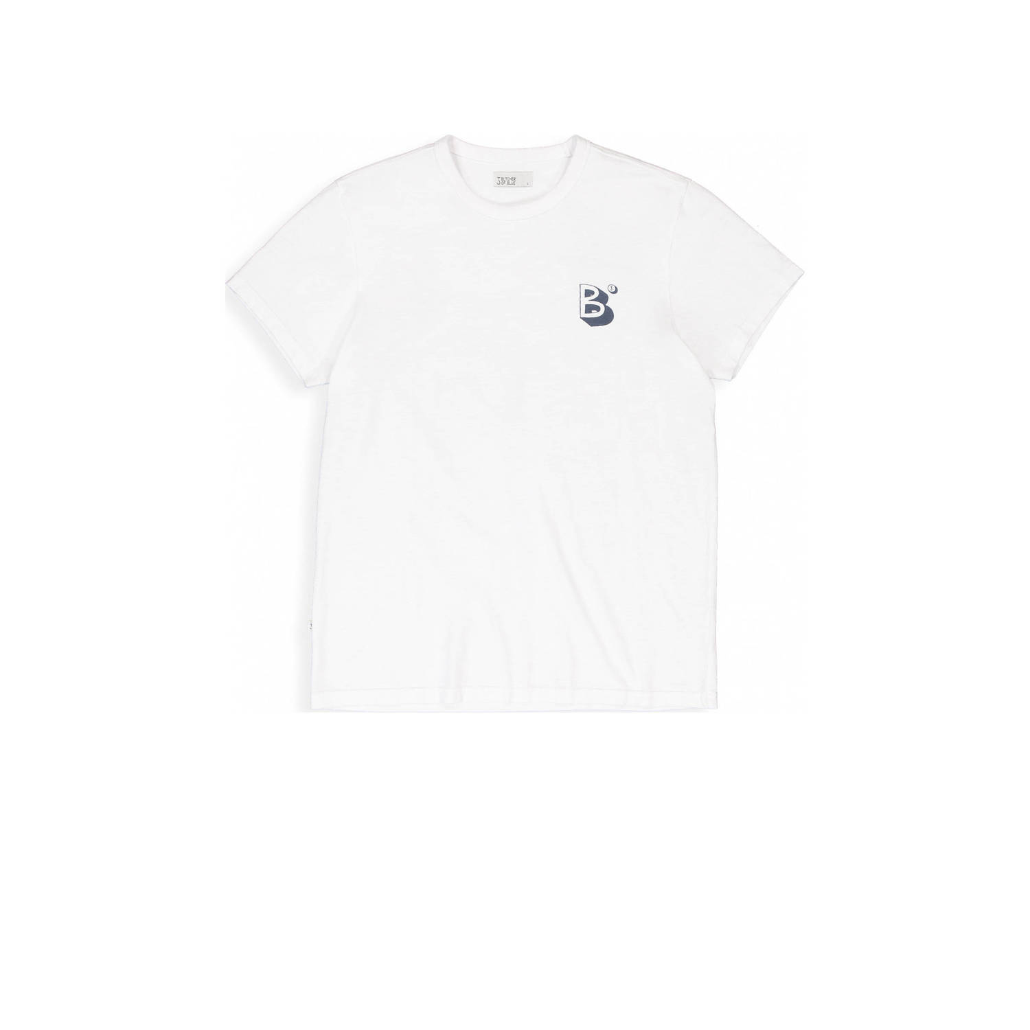 Butcher of Blue regular fit T-shirt Fresco Rare met backprint grand prix white