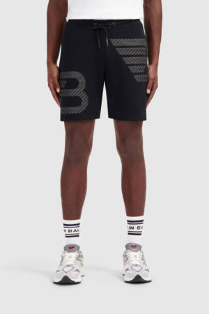 regular fit short met printopdruk zwart