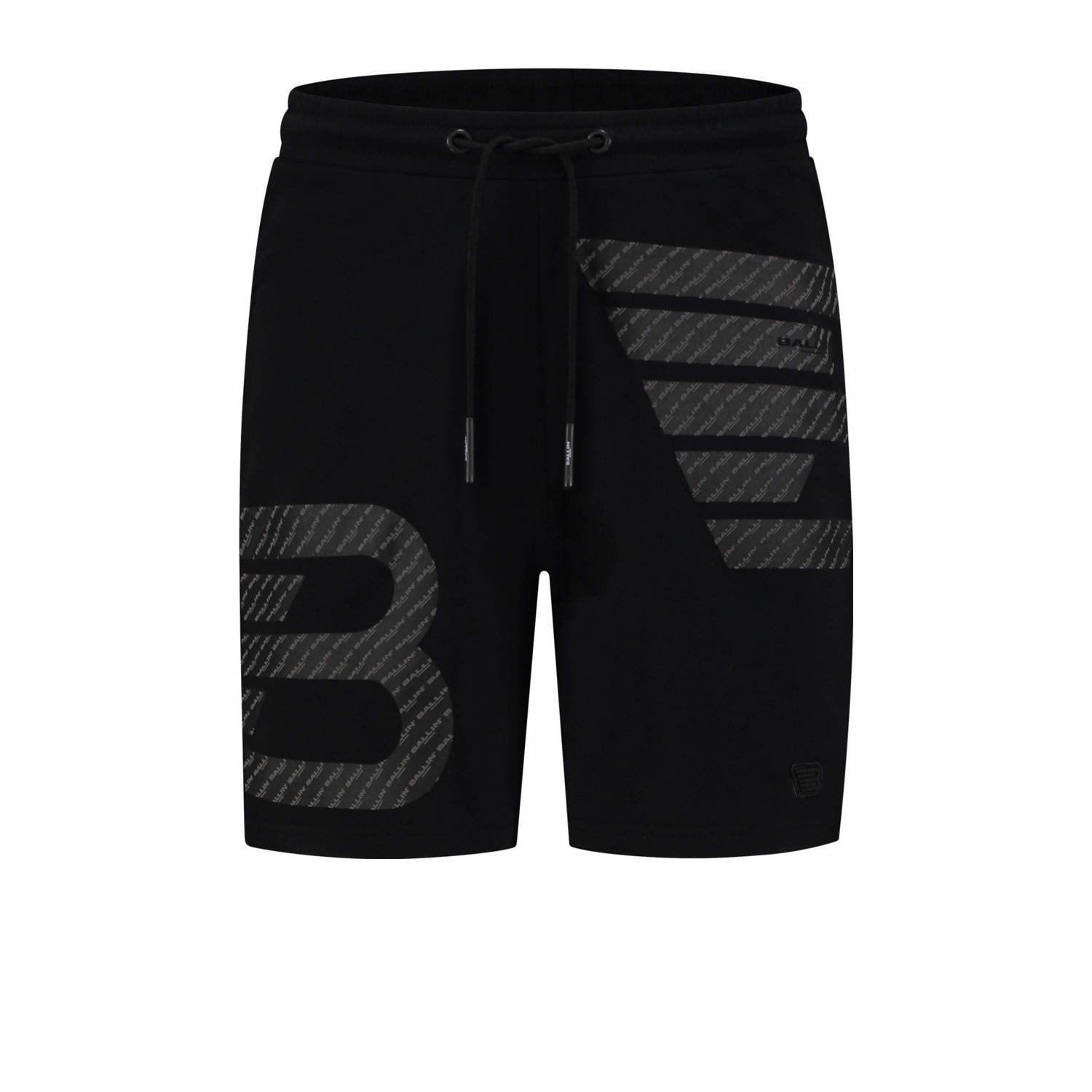 Ballin regular fit short met printopdruk zwart