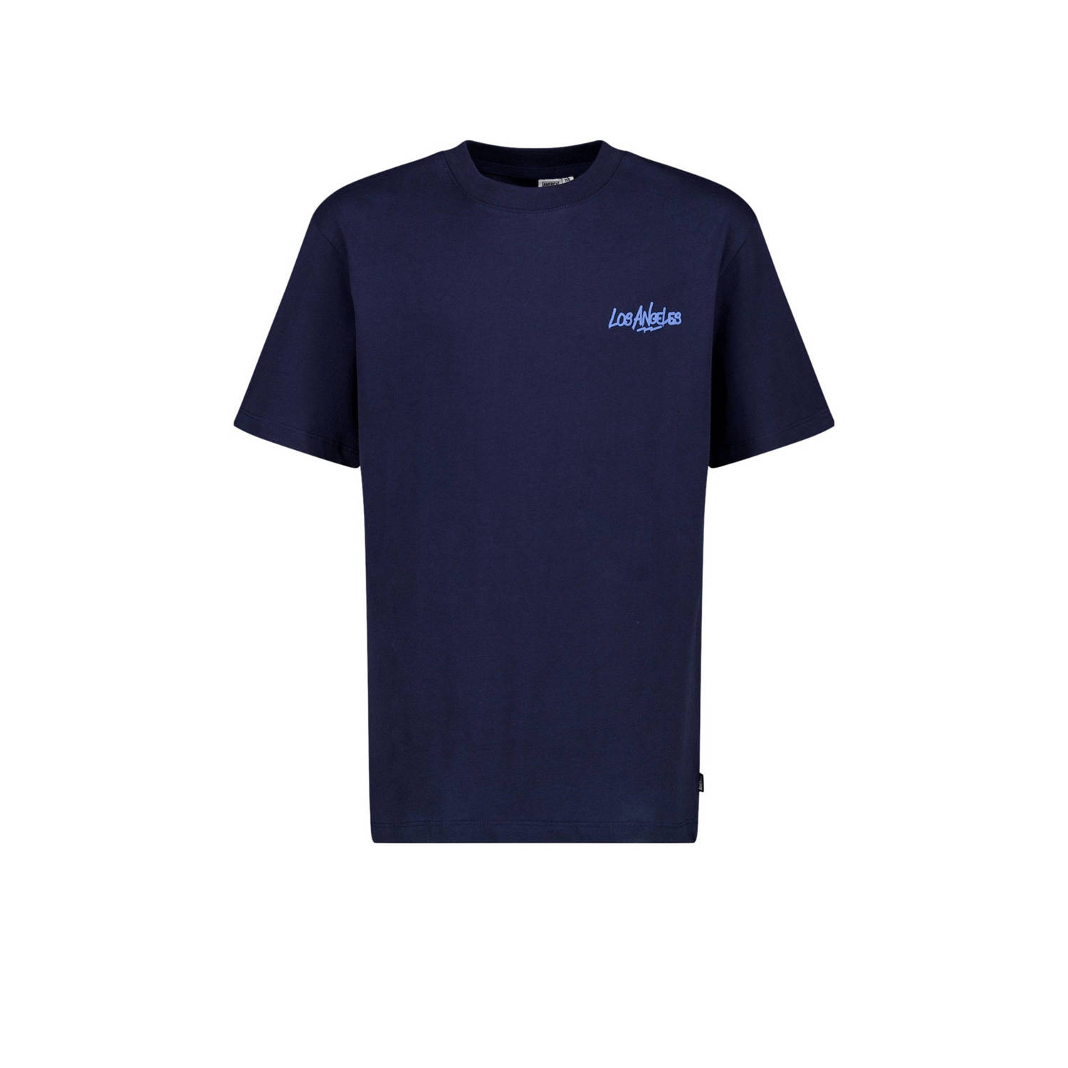America Today T-shirt met backprint donkerblauw Jongens Katoen Ronde hals 122 128