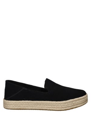 suède espadrilles zwart