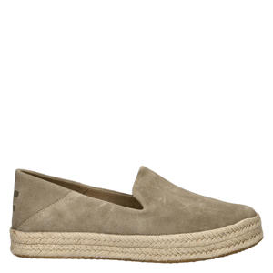 suède espadrilles taupe