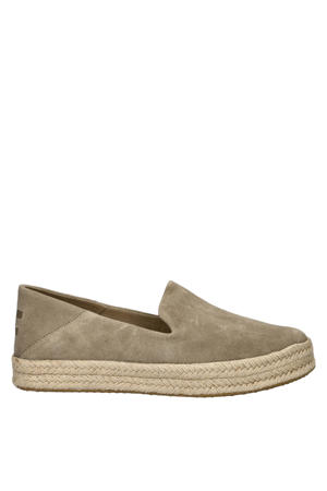 suède espadrilles taupe