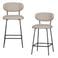 WOOOD Kjeld Barstoelen - Polyester - Naturel - Set van 2