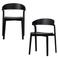 WOOOD WOOOD Cras Eetkamerstoelen - Hout - Zwart - Set van 2