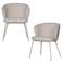 WOOOD Admit Eetkamerstoelen - Polyester - Pebble - Set van 2