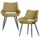 WOOOD WOOOD Parade Eetkamerstoelen - Melange Stof - Mosterd - Set van 2