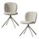 WOOOD WOOOD Femke Eetkamerstoelen - Bouclé - Naturel - Set van 2