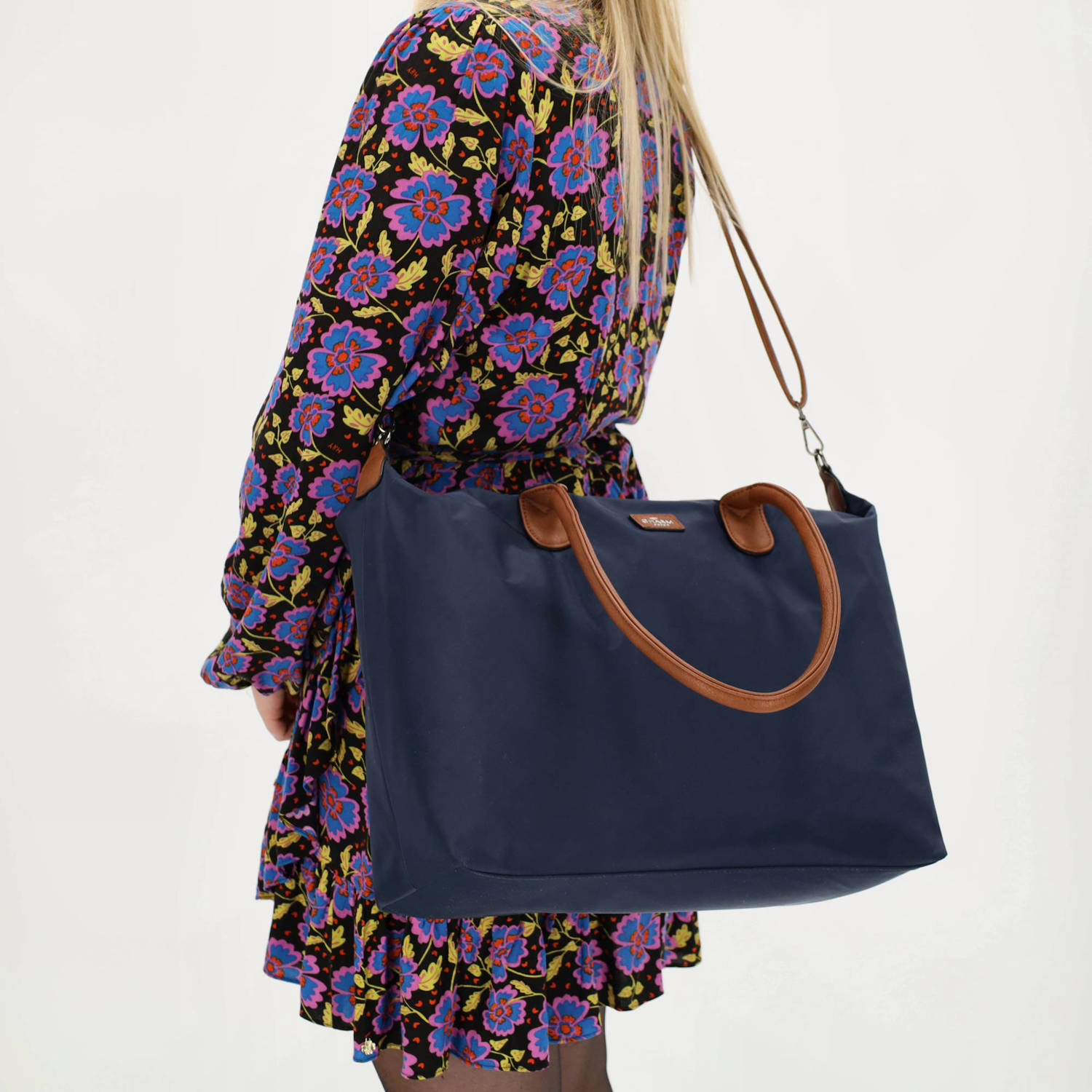 Charm London shopper Buckingham donkerblauw