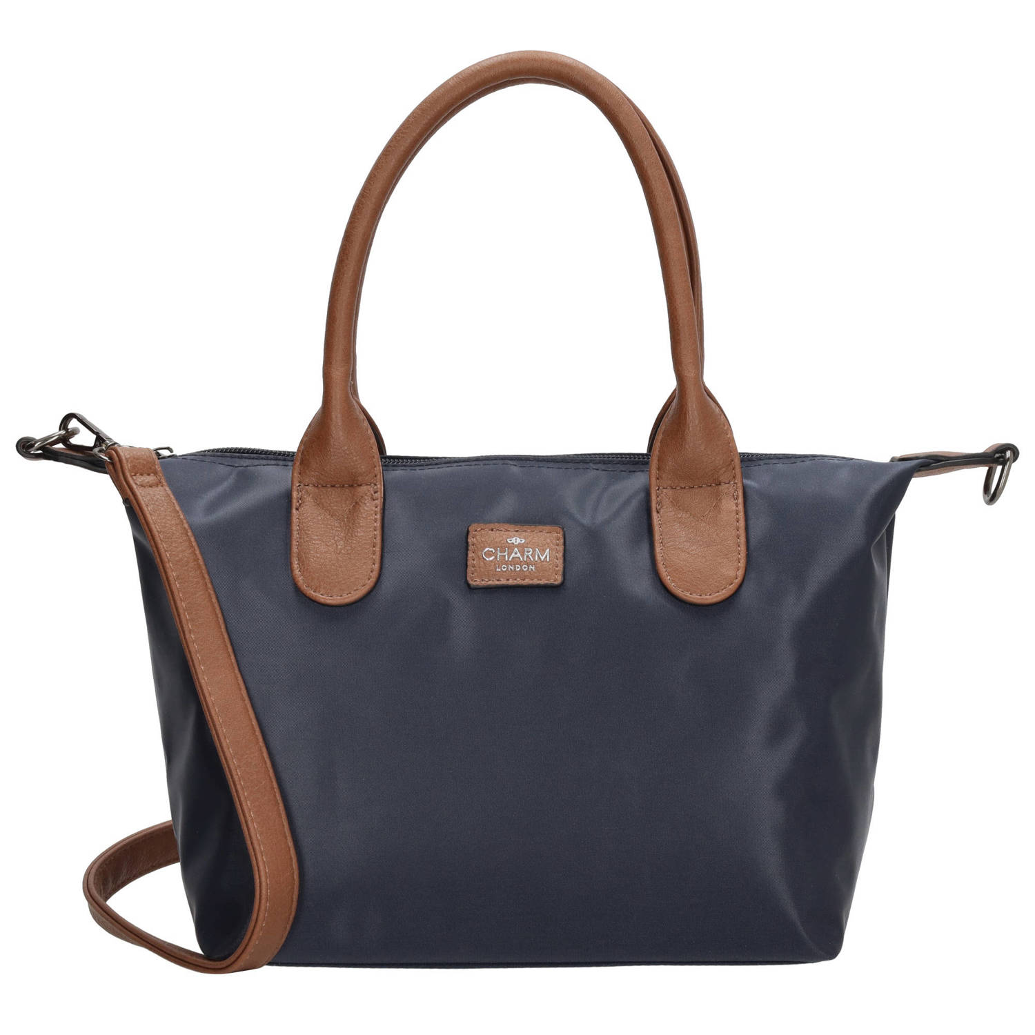 Charm London mini shopper Buckingham donkerblauw