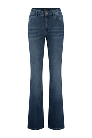 flared jeans dark blue denim