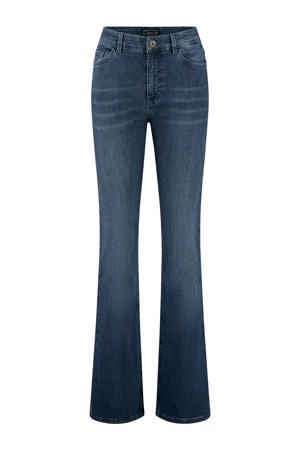 flared jeans dark blue denim