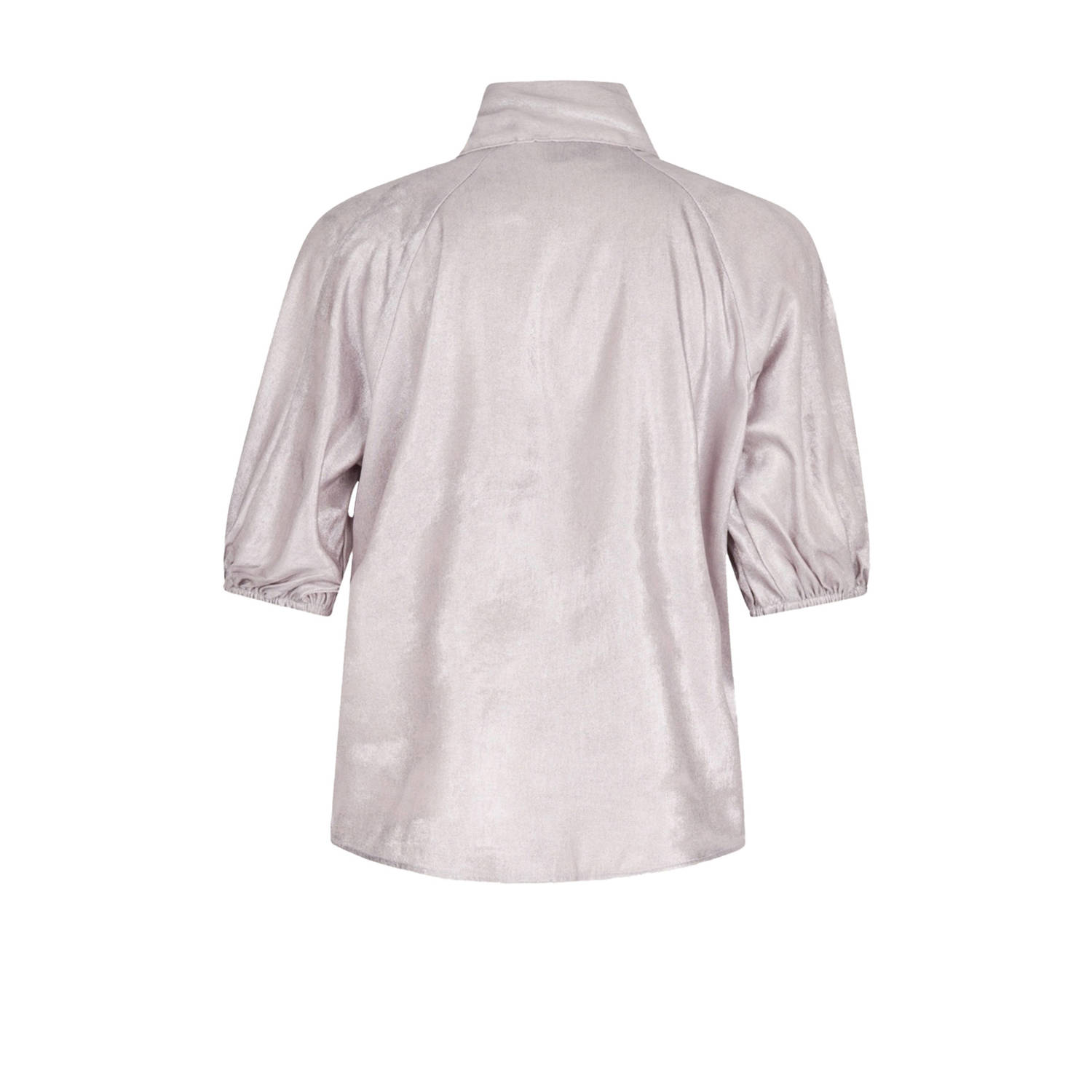 Shoeby metallic denim blousetop zilver