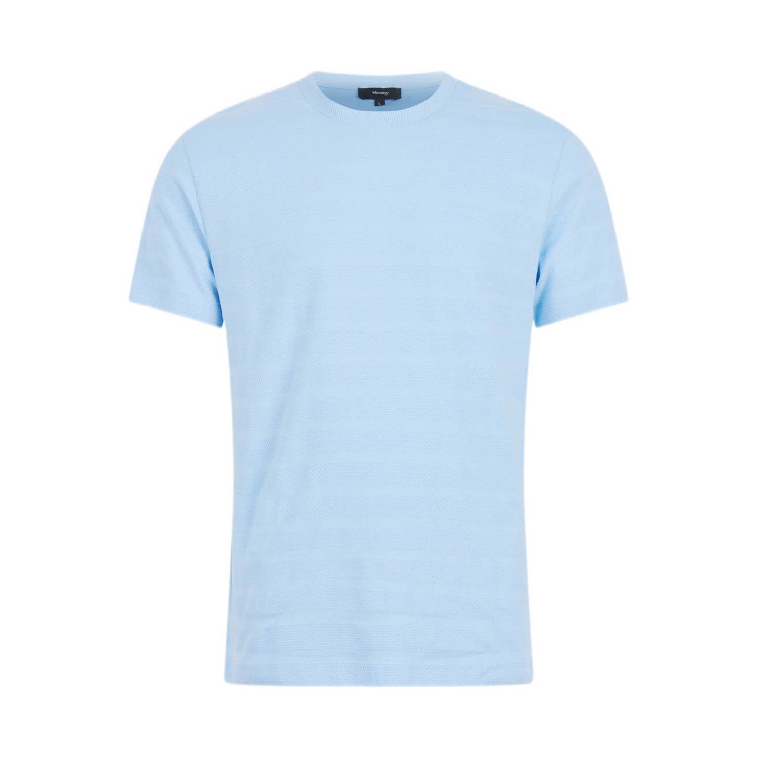 Shoeby T-shirt met ingebreid patroon lichtblauw