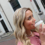 thumbnail: Life of Bulu haarband met parels ecru