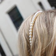 thumbnail: Life of Bulu haarband met parels ecru