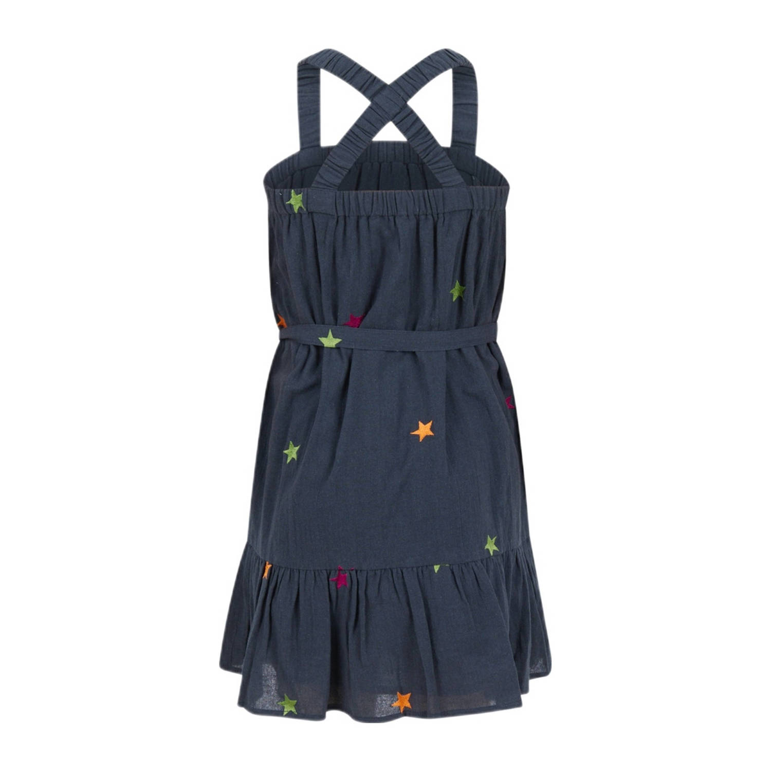Shoeby jurk met sterren en borduursels donkergrijs