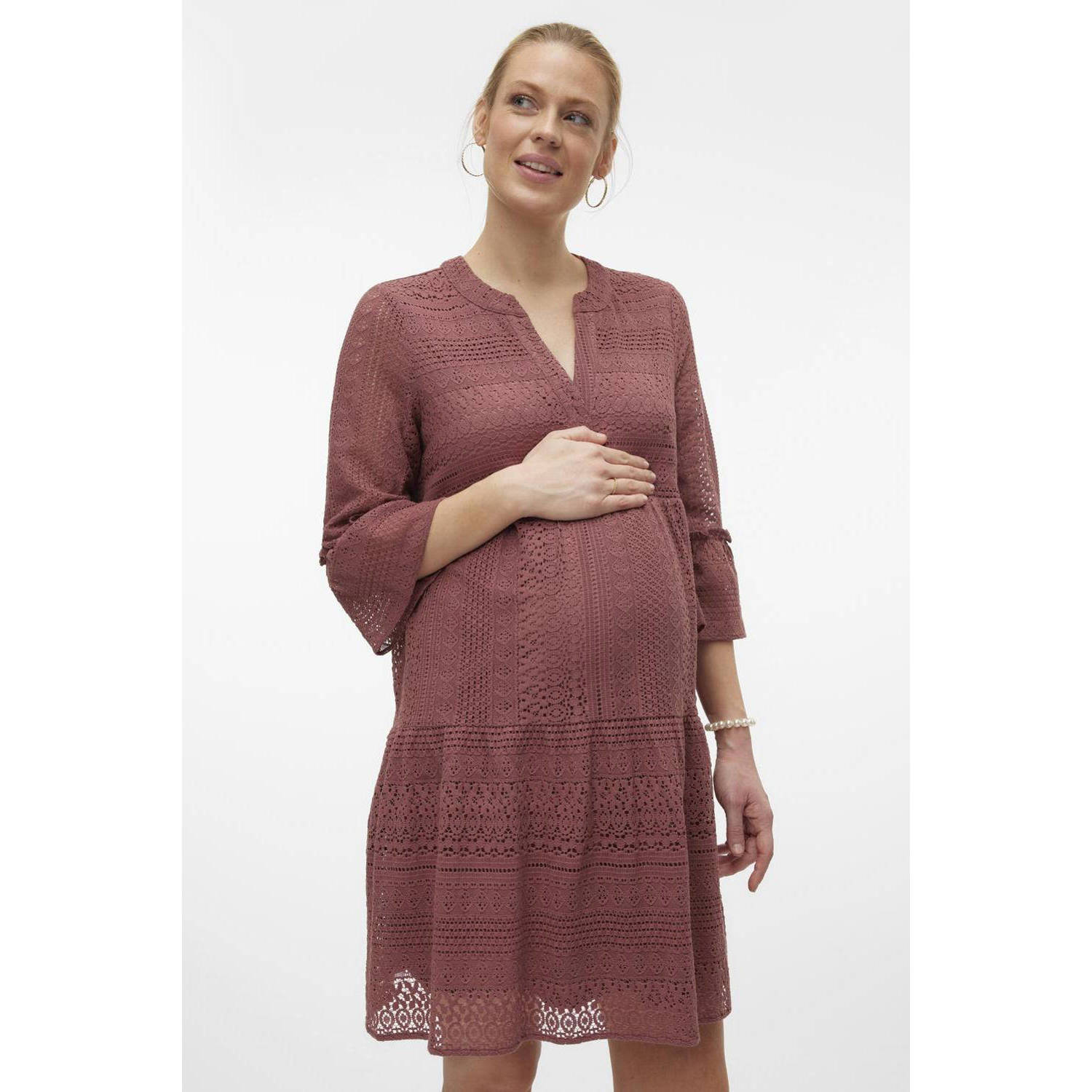 VERO MODA MATERNITY zwangerschapsjurk VMMHONEY oudroze