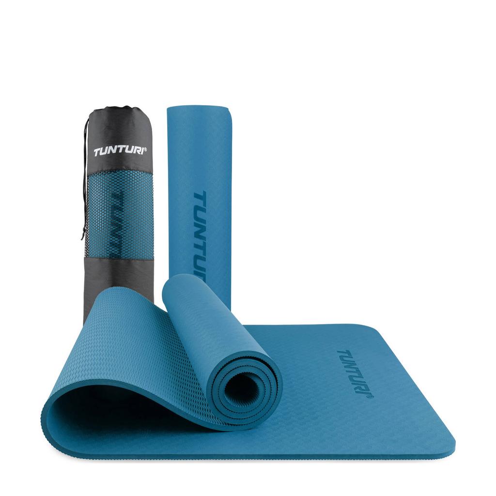 Tunturi yogamat 8mm blauw
