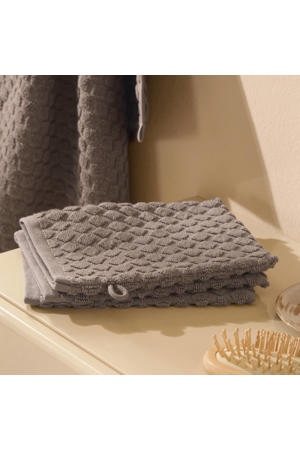 washand taupe (set van 3) (15x21 cm)