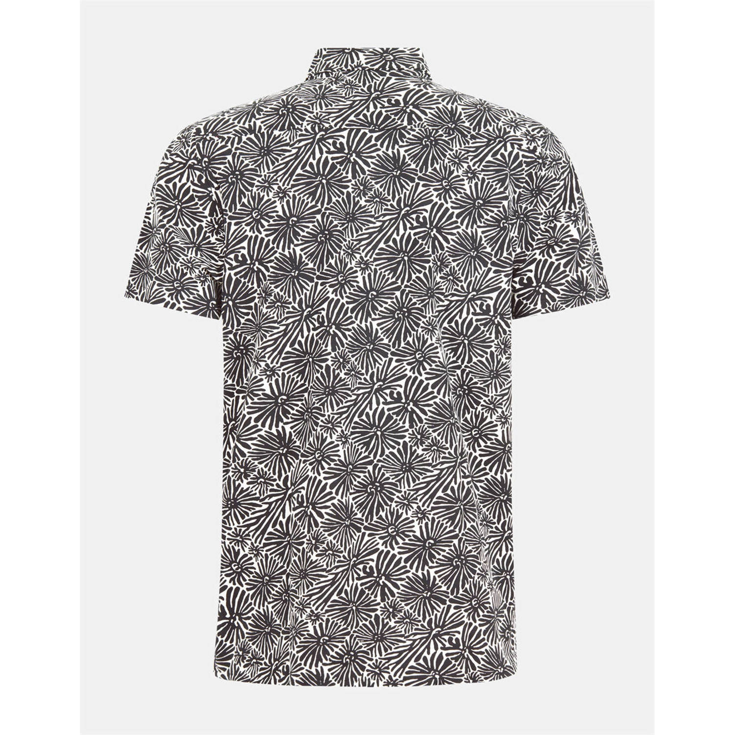 Shoeby regular fit overhemd met all over print zwart wit