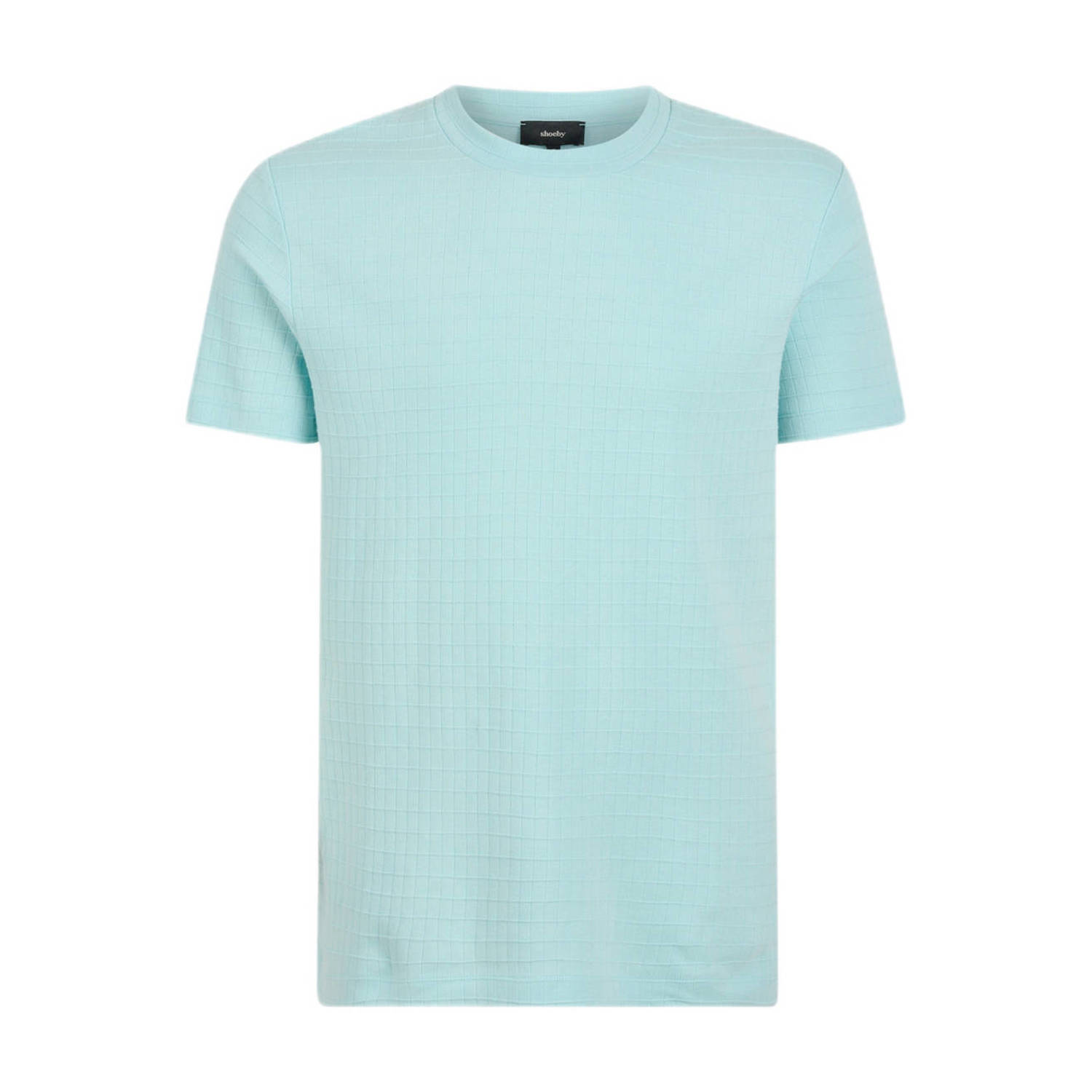 Shoeby T-shirt met all over print en textuur light blue